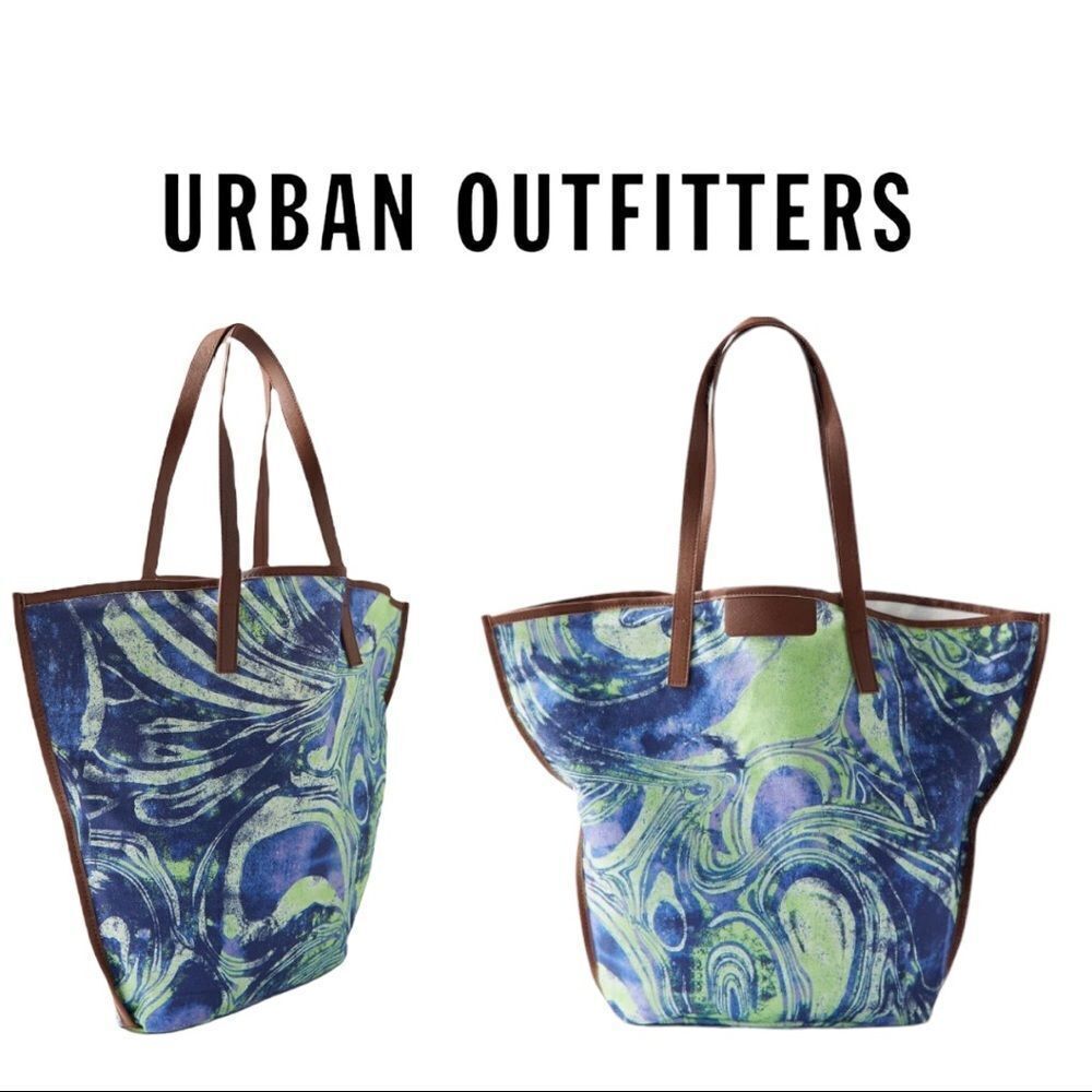 NEW Tipper Urban Outfitters UO Blue Green Tote Bag